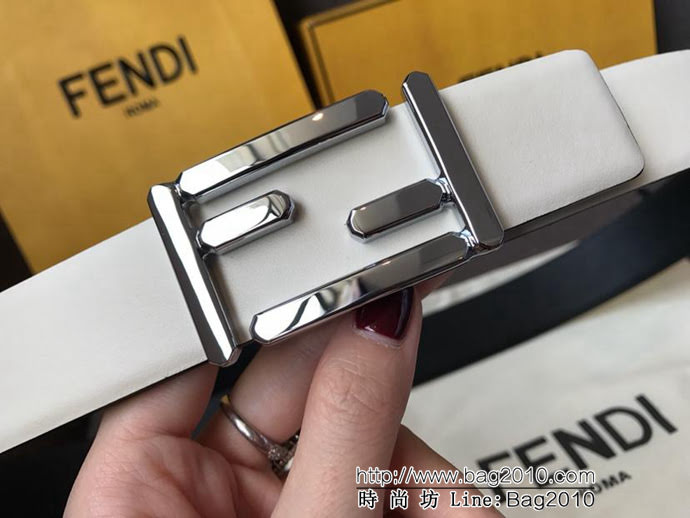 FENDI芬迪 實物拍攝 最新爆款 柔軟小牛皮皮帶 雙F標誌 BAGUETTE系列 時尚百搭款女款皮帶  xfp1298
